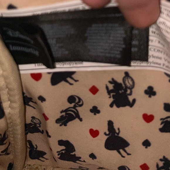 RARE Loungefly Disney Alice in Wonderland Tattoo AOP Mini Backpack - Picture 6 of 13
